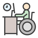 external disabled-untact-colored-outline-part-1-colored-outline-lafs icon