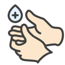 external hand-self-service-coffee-kiosk-colored-outline-lafs icon