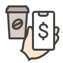 external mobile-self-service-coffee-kiosk-colored-outline-lafs icon