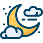 external cloud-halloween-colorful-filled-outline-dmitry-mirolyubov icon