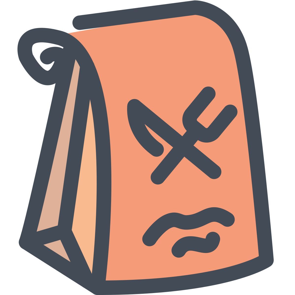 vista frontal del bolso icon