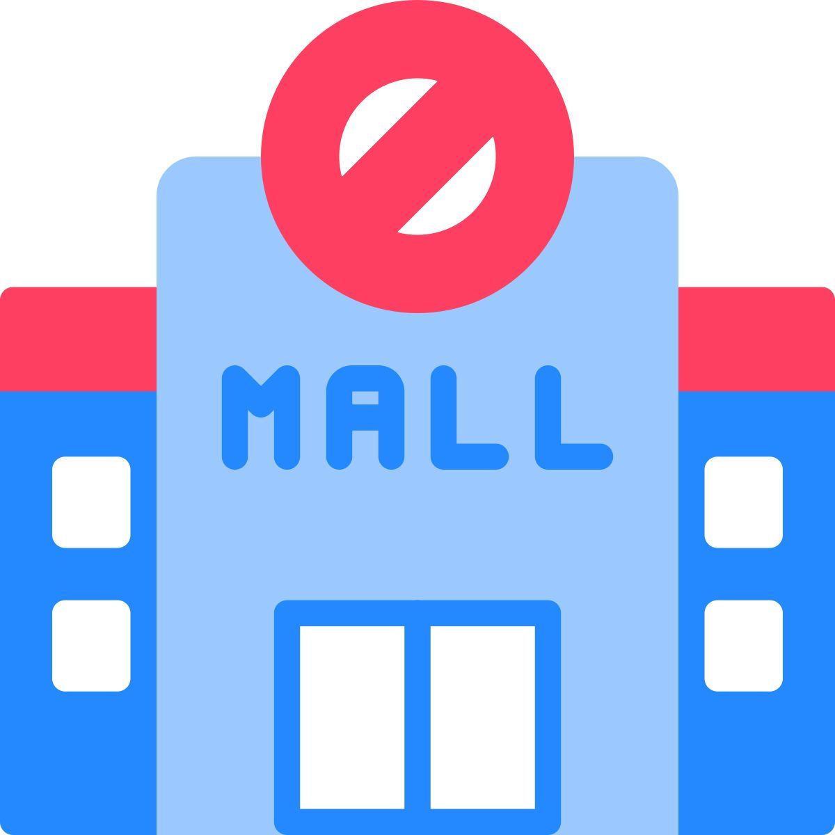 centro commerciale chiuso icon