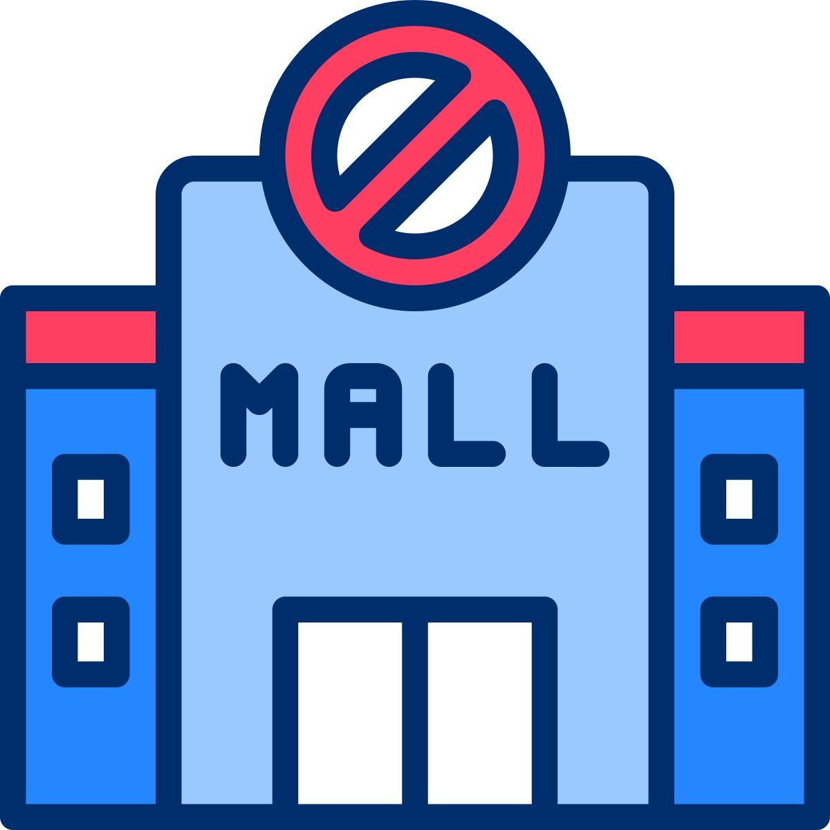 centro commerciale chiuso icon