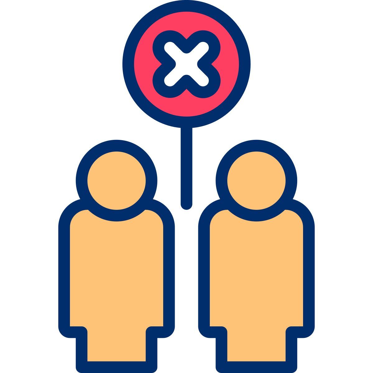 abstand halten icon