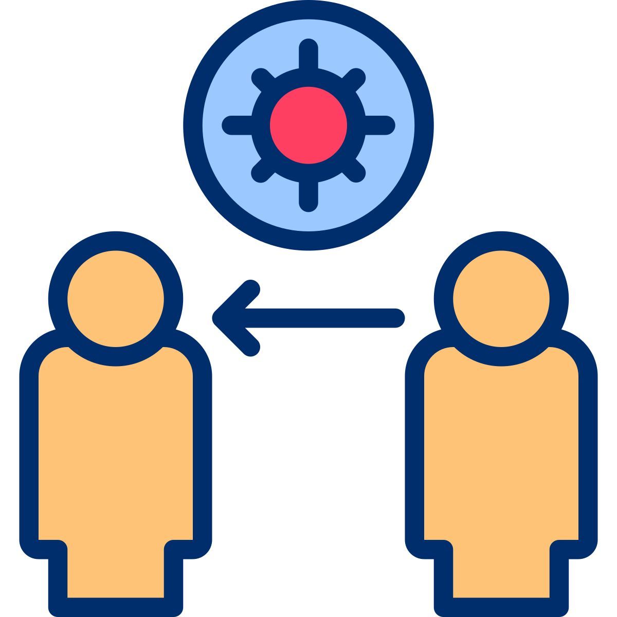 coronavirus transmission icon