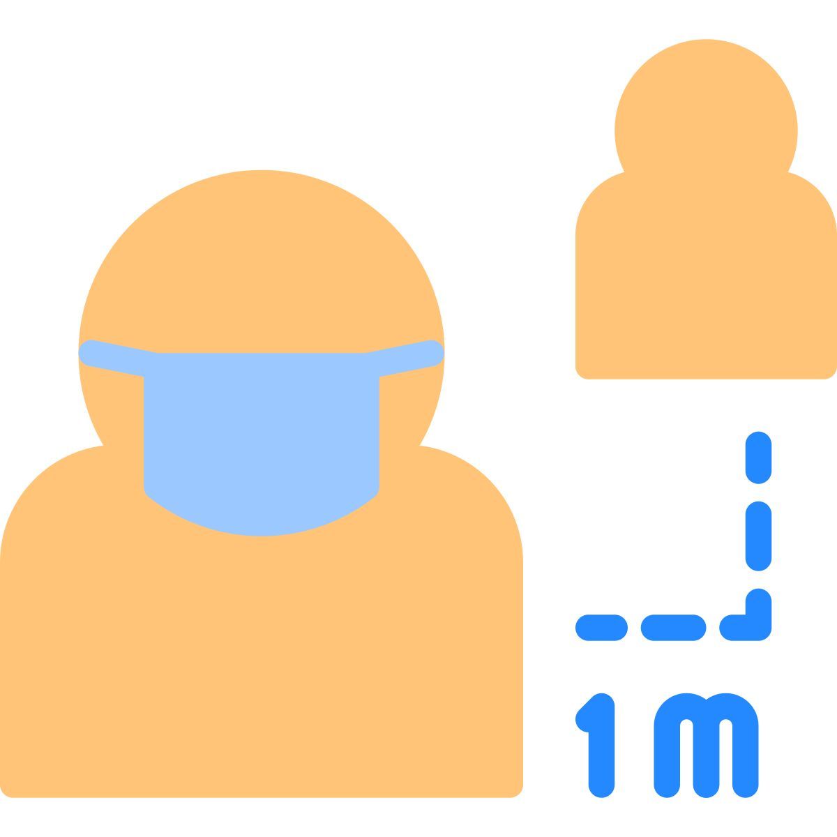abstand halten icon