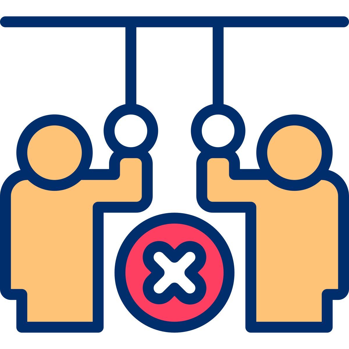 abstand halten icon