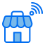 external store-internet-of-things-creatype-blue-field-colourcreatype icon