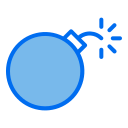 external bomb-crime-and-law-creatype-blue-field-colourcreatype icon