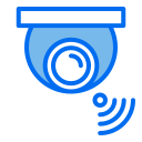 external camera-internet-of-things-creatype-blue-field-colourcreatype icon