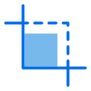 external crop-tools-design-creatype-blue-field-colourcreatype icon