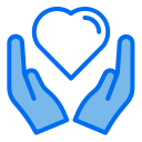 external love-healthy-medic-creatype-blue-field-colourcreatype icon