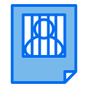 external poster-crime-and-law-creatype-blue-field-colourcreatype icon