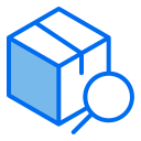 external search-shipping-and-logistic-creatype-blue-field-colourcreatype icon
