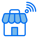 external store-internet-of-things-creatype-blue-field-colourcreatype icon