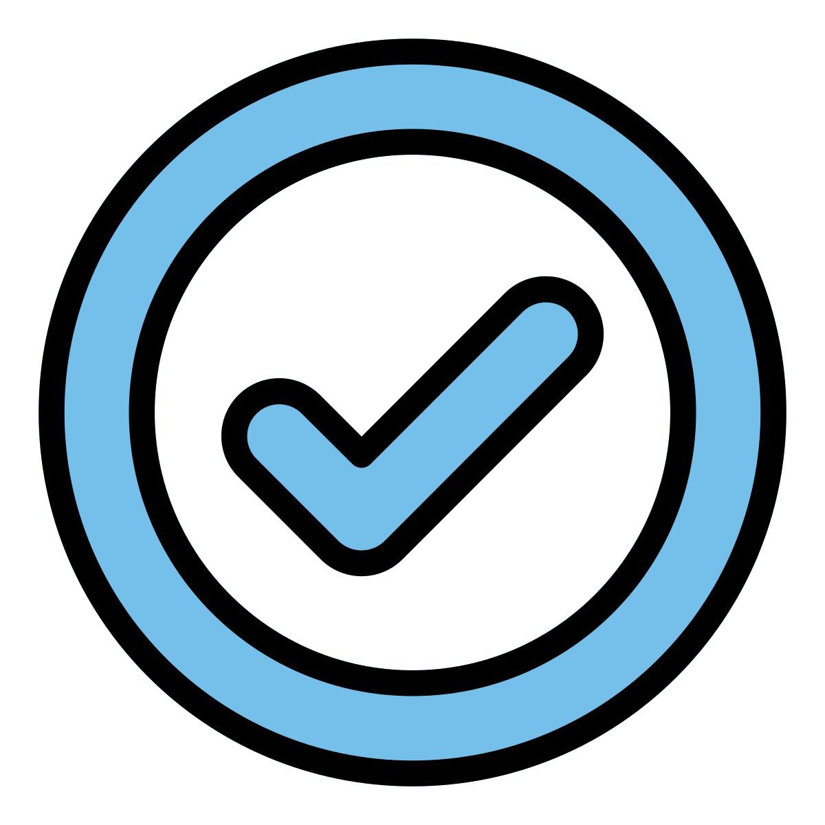 cuadro de verificación relleno icon