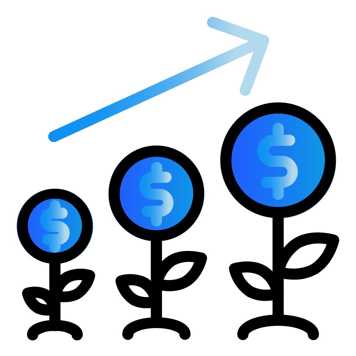financial growth icon