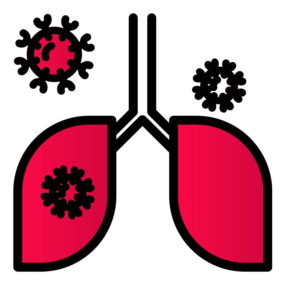 infected lungs icon