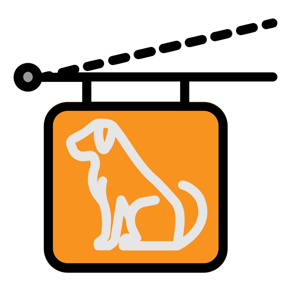 dog sign icon