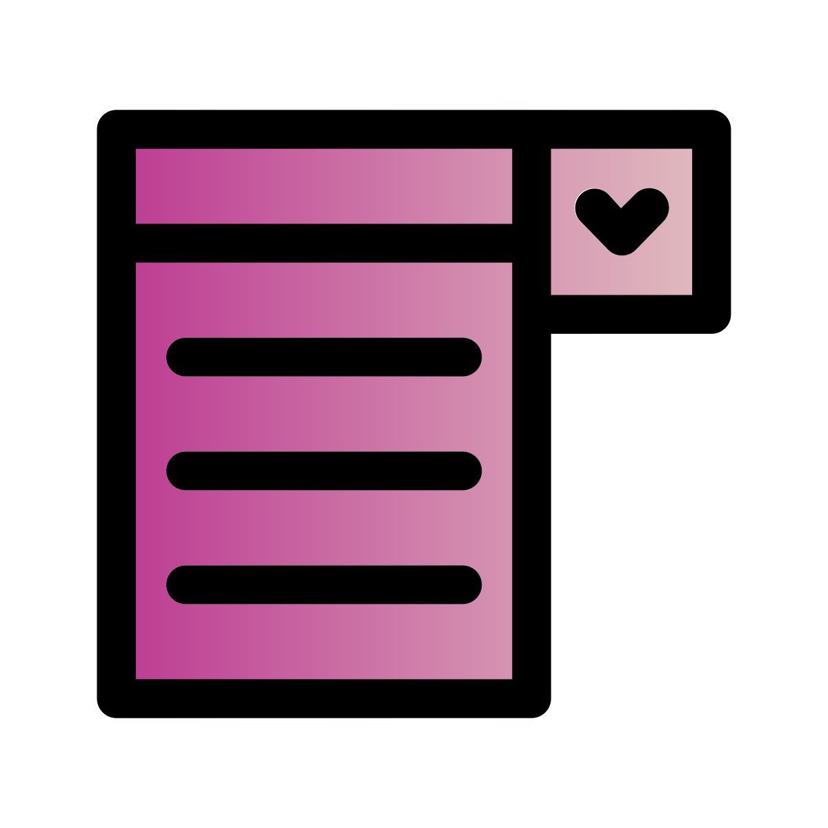 dropdown menu icon