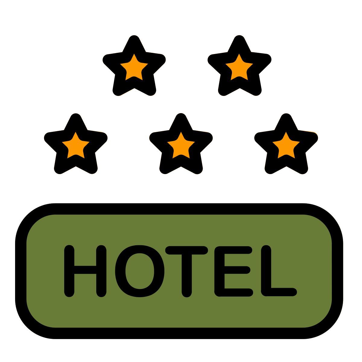 five star hotel icon