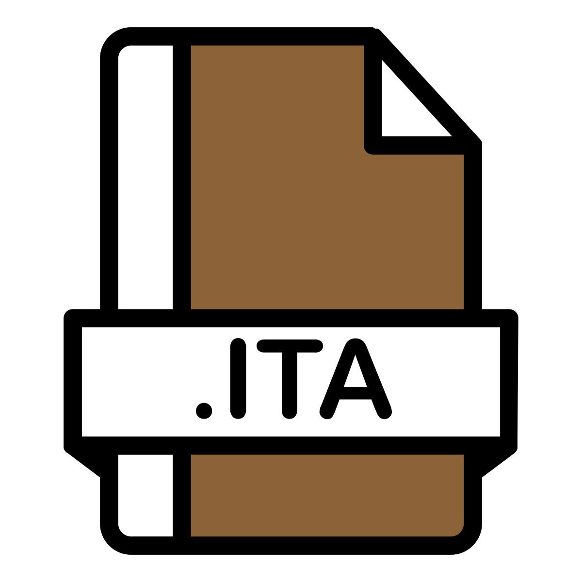 format de fichier ita externe creatype filed outline colourcreatype icon