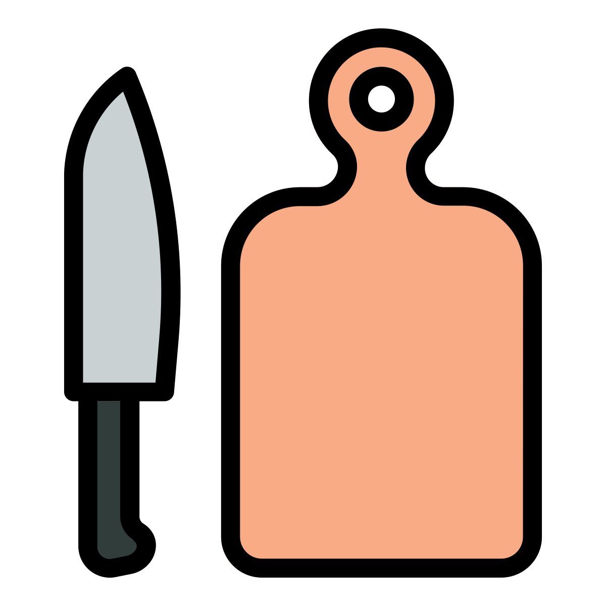 knife and cutting board icon