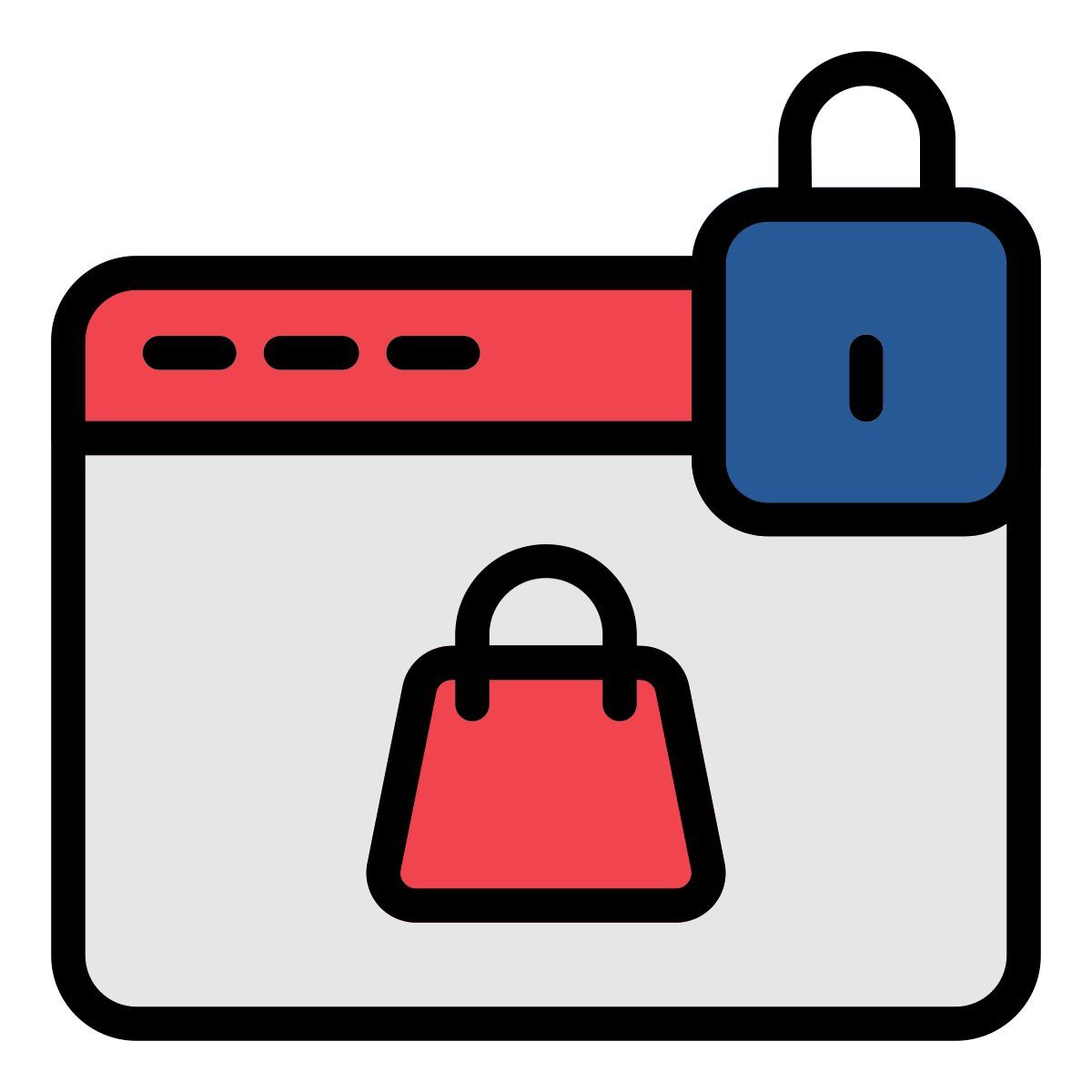 secure online shopping icon