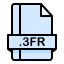 external 3fr-camera-raw-file-extension-creatype-filed-outline-colourcreatype icon