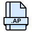 external ap-file-extension-web-format-file-creatype-filed-outline-colourcreatype icon