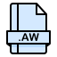 external aw-data-file-extension-field-outline-creatype-filed-outline-colourcreatype icon