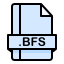 external bfs-game-file-extension-creatype-filed-outline-colourcreatype icon