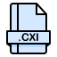 external cxi-camera-raw-file-extension-creatype-filed-outline-colourcreatype icon
