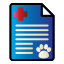 external diagnose-veterinary-and-pet-creatype-filed-outline-colourcreatype icon
