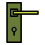 external door-hotel-creatype-filed-outline-colourcreatype icon