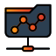 external folder-network-seo-creatype-filed-outline-colourcreatype icon