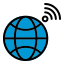 external world-internet-of-things-creatype-filed-outline-colourcreatype icon