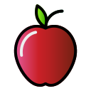 external apple-fresh-fruit-creatype-filed-outline-colourcreatype icon