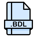 external bdl-cad-file-extension-creatype-filed-outline-colourcreatype icon