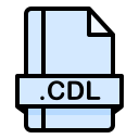 external cdl-cad-file-extension-creatype-filed-outline-colourcreatype icon