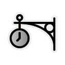 external clock-furniture-and-home-decoration-creatype-filed-outline-colourcreatype icon