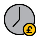 external clock-investment-and-finance-creatype-filed-outline-colourcreatype-2 icon