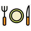 external dinner-hotel-creatype-filed-outline-colourcreatype icon