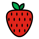 external strawberry-morning-breakfast-filed-outline-creatype-filed-outline-colourcreatype icon