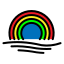 external rainbow-weather-creatype-filed-outline-undefined icon