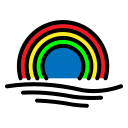 external rainbow-weather-creatype-filed-outline-undefined icon