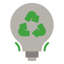 external light-ecology-recycling-flat-creatype-flat-colourcreatype icon