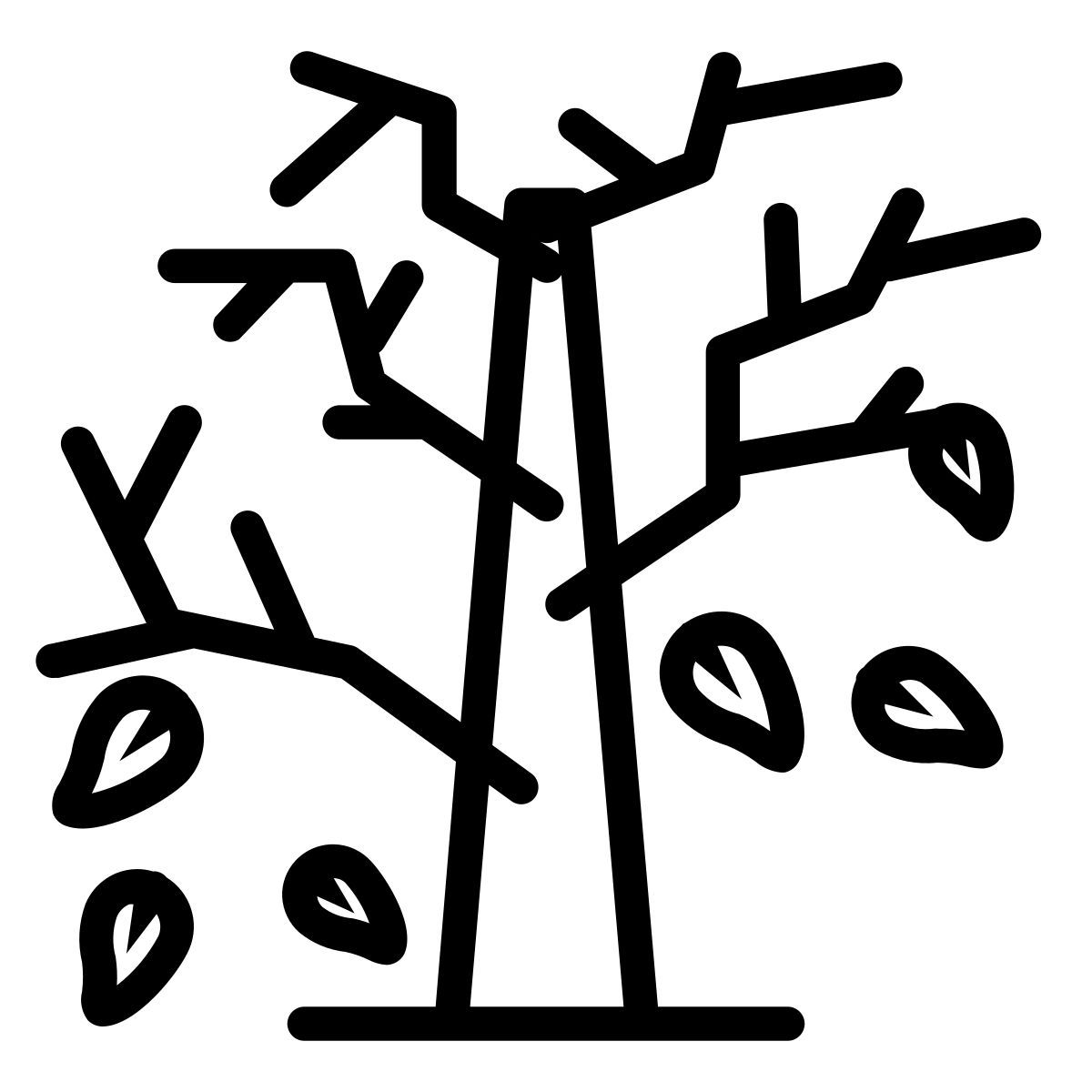 falling leaves icon