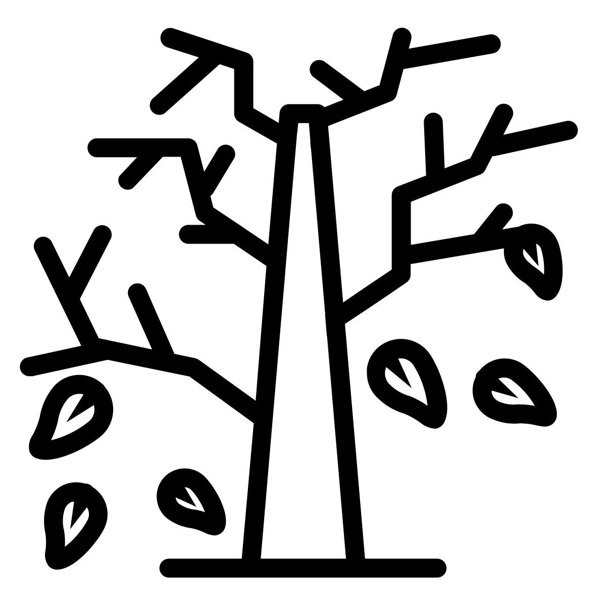 falling leaves icon