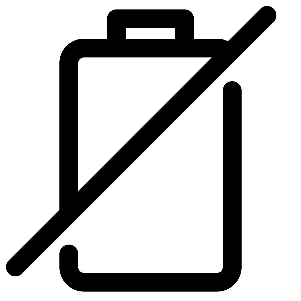 empty battery icon